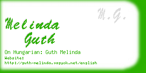 melinda guth business card